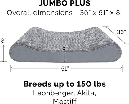 Furhaven Orthopedic Dog Bed for Large Dogs w/ Removable Washable Cover 150 lbs