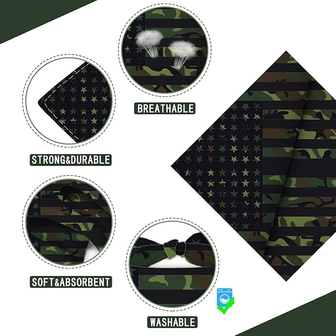 Camouflage Dog Bandana Washable Pets Scarf Triangle Adjustable Handkerchief