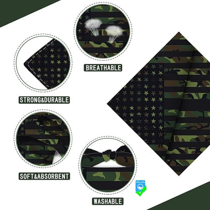 Camouflage Dog Bandana Washable Pets Scarf Triangle Adjustable Handkerchief