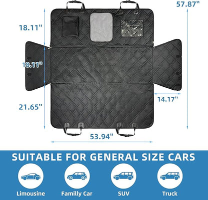 Dog Car Seat Cover for Back Seat 600D Heavy