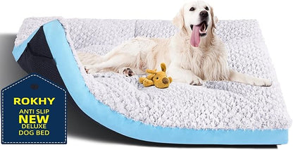 Premium Washable Dog Beds Large Sized Dog 36 Inch 70 lbs, 36" x 23", Light
