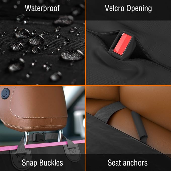 Active Pets Dog Car Seat Cover Car Seat Protector- Dog Seat Cover for Back Seat of SUVs
