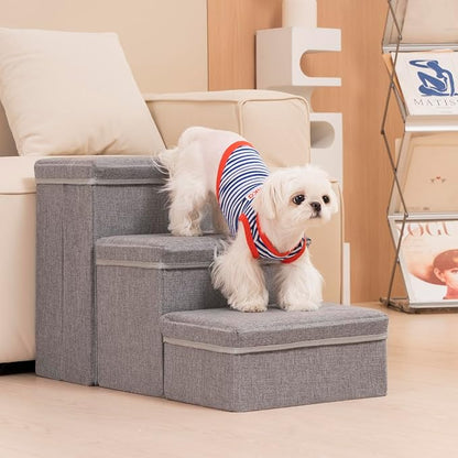 Uross Dog Stairs with Storage 3-Steps