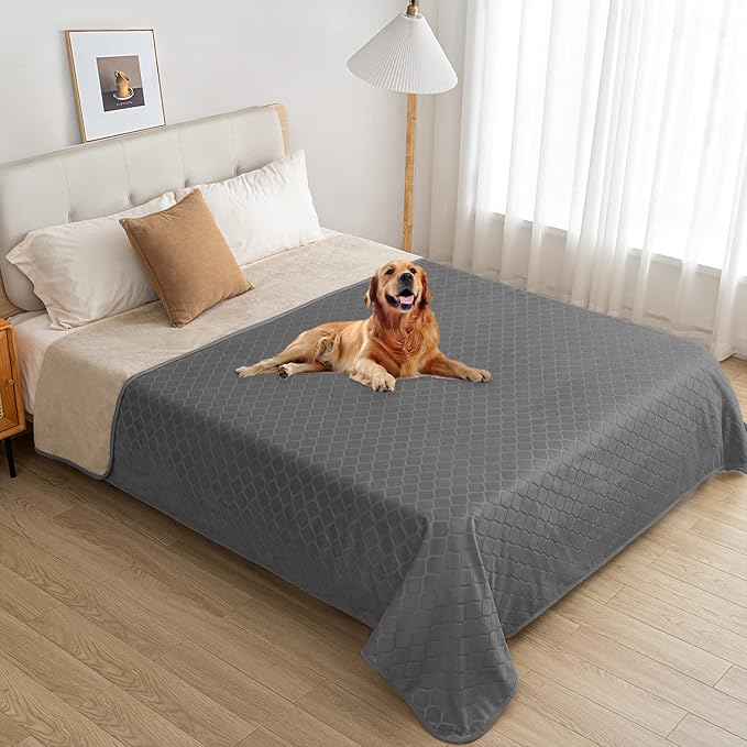 fuguitex Waterproof Dog Blanket Bed Cover Dog Crystal Velvet Moroccan Fuzzy Cozy Plush Pet Blanket Throw Blanket for Couch Sofa(30 * 70 inch