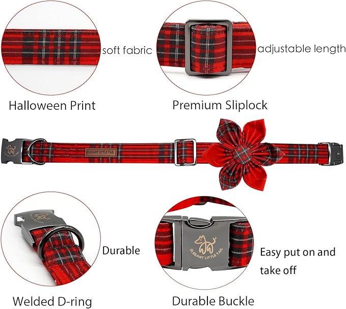 Elegant little tail Dog Collar with Flower