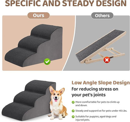 Dog Stairs Ramp for Small Dogs 3-Step Dog