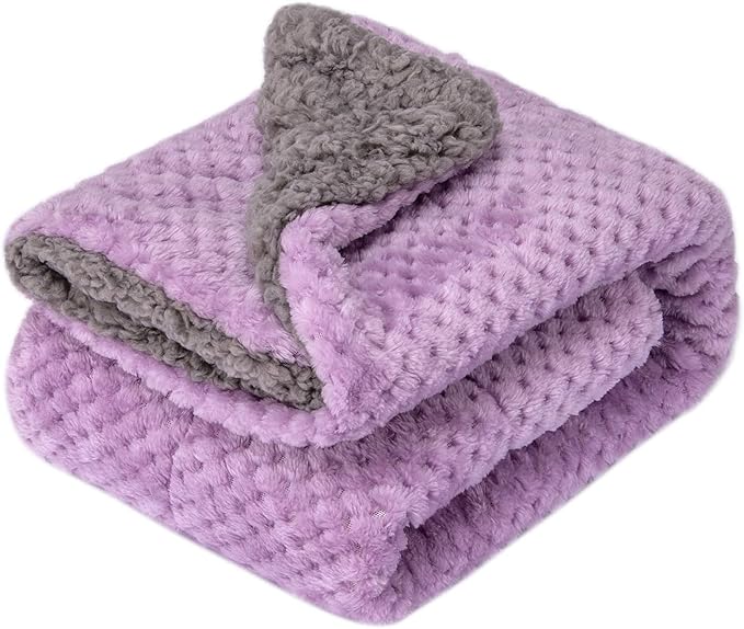 Fuzzy Blanket or Fluffy Blanket for Baby Girl or boy (40" x 48", DG-Lavender)