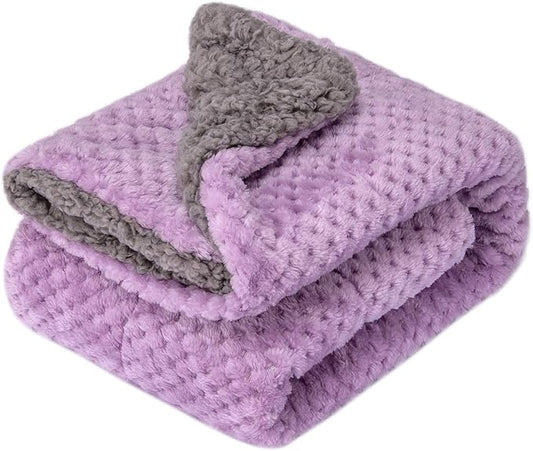 Fuzzy Blanket or Fluffy Blanket for Baby Girl or boy (40" x 48", DG-Lavender)