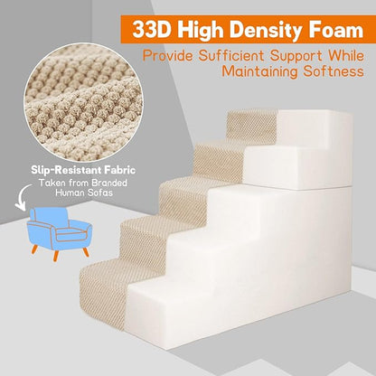 Supet Tall Dog Stairs for Small Medium Large Dogs to Get on Bed