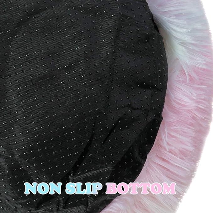 otoez Round Donut Dog Bed for Small Dogs (23.6", Rainbow)