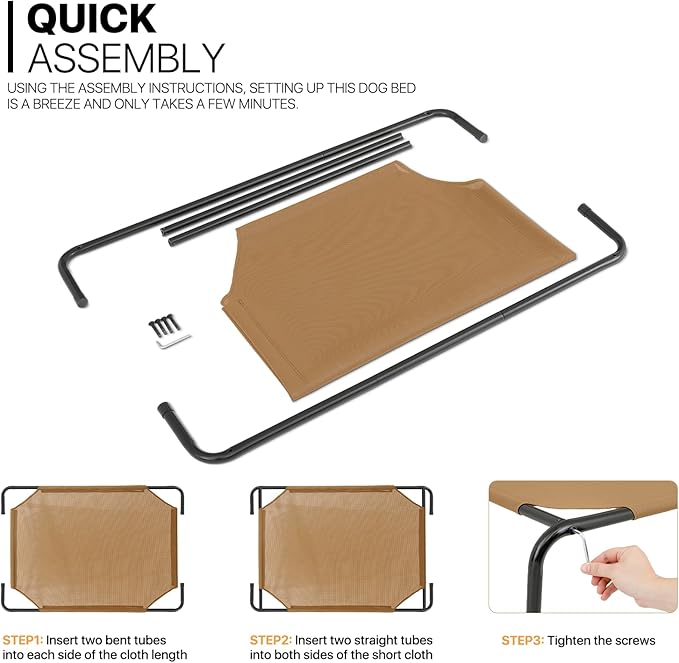 MoNiBloom Elevated Dog Bed for Large Dogs 50 Inches