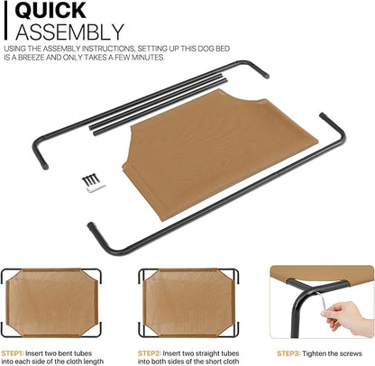 MoNiBloom Elevated Dog Bed for Large Dogs 50 Inches