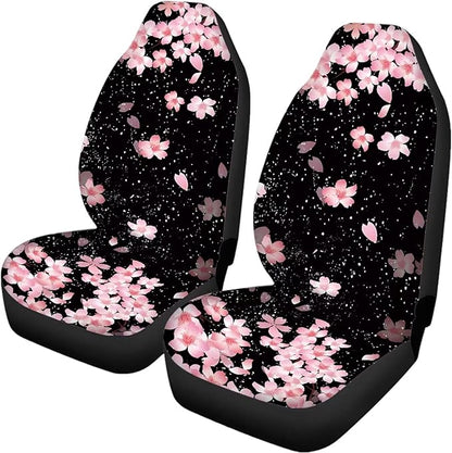 Cherry Blossom Vehicle Seat Covers Set Front Back 4 Travel