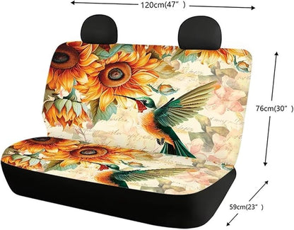 Tupalatus 2 Pack Car Back Seat Covers Durable Anti Dirty Auto Bench Seat Protector Pet Dog Seat Cushion Car Interior Decor