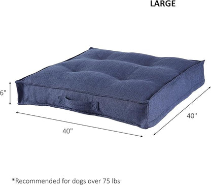 Happy Hounds Milo Square Tufted Pillow Dog Bed (40" x 40")