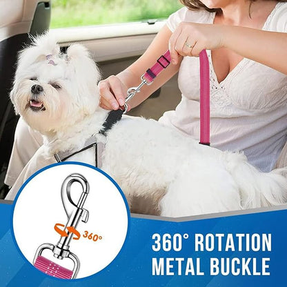 Yuehuam Dog Car Seat Belt 2023 Pet 2 Dogs, 360 Degree