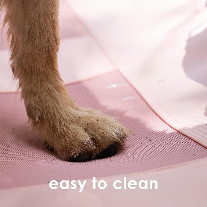 Pink Elevated Dog Bed for Medium Dogs Outdoor,30 * 24 * 7 inches