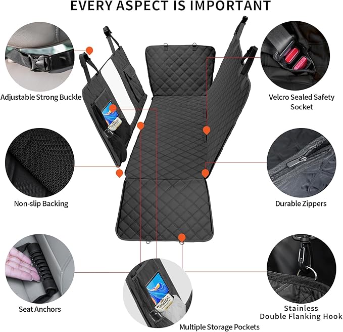 Dog Car Seat Cover for Back Seat Car Hammock