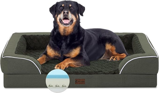 Memory Foam XL Dog Bed with Bolsters