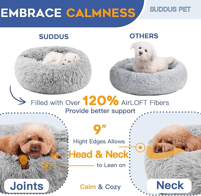 suddus Dog Beds for Medium Dogs 26''