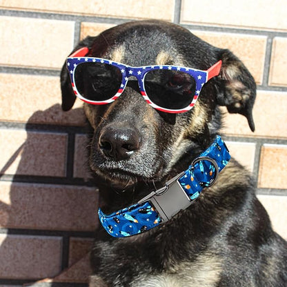 Dog Collar, Pet Collar Summer Dog Collar Durable Metal Pet Collar Dog Rocket Boy Dog Collars Adjustable Dog Collar for Small Medium Large Dogs