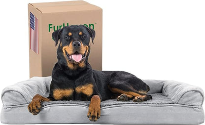 Furhaven Orthopedic Dog Bed for Large Dogs w/ Removable Bolsters & Washable Cover 95 lbs