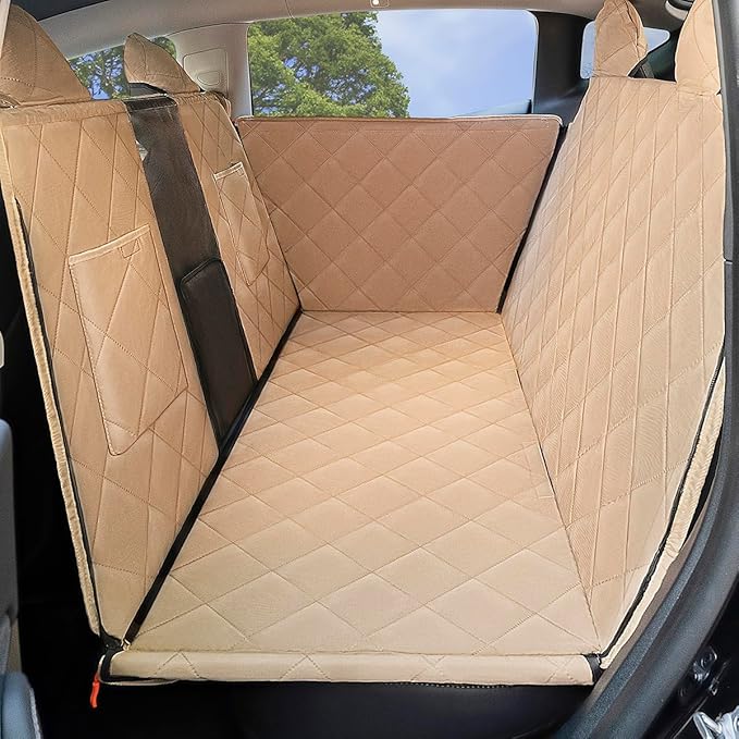 Upgraded Anti Sagging Dog Car Back Seat Covers for Tesla Model Y (2020-2023) 100% Waterproof