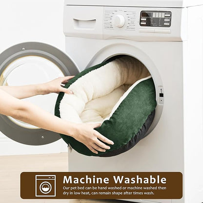 Love's cabin Round Donut Cat and Dog Cushion Bed 30in Pet