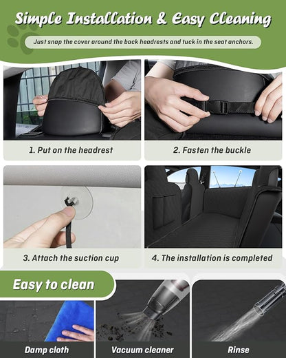 Tesla Model Y Dog Seat Cover for Back Seat 2024 2023 2022 2021 2020,Waterproof Scratch