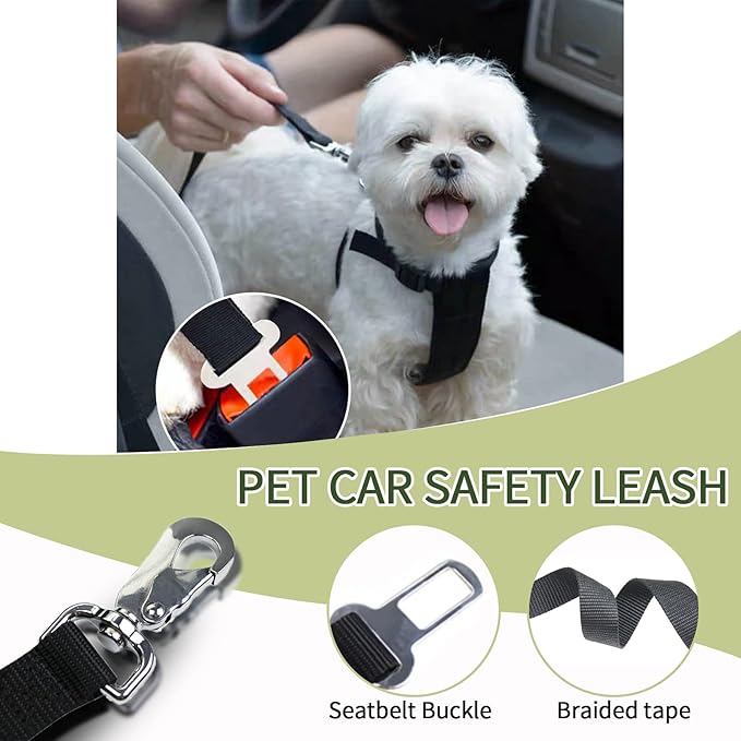 Eilin 2-in-1 Dog Car Vehicle Safety Vest Harness