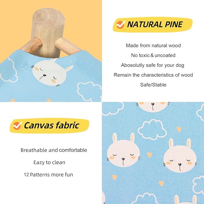 Patas Lague Hammock Bed 19x19x5 inches, 20 lbs