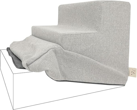 Best Pet Supplies Foam Pet Steps Cover for Small Dogs and Cats 3-Step (H: 13.5") (Cover