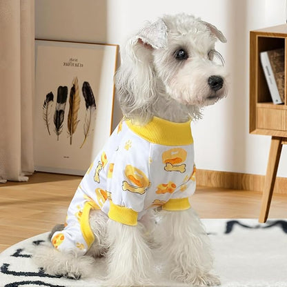 XPUDAC 4 Pack Dog Pajamas for Small Dogs, Dog Clothes for Dogs Boy Girl Strechy Soft Pet Jumpsuit, Cat Onesie-2X-Large