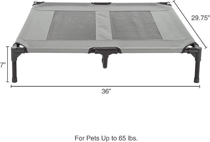 Elevated Dog Bed 36x29.75-Inch Portable 80lbs by