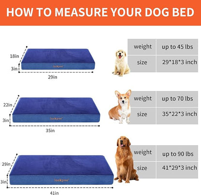 Large Dog Bed for Large Dogs 30 to 90 lbs(35x22x3
