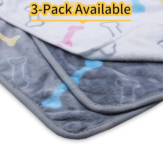 1 Pack 3 Dog Blanket for Small Dogs, Super Soft Fluffy Premium Fleece Dogs Cats Pads, Pet Blanket Flannel Throw for Dog Bed & Couch, S(23x16 in)