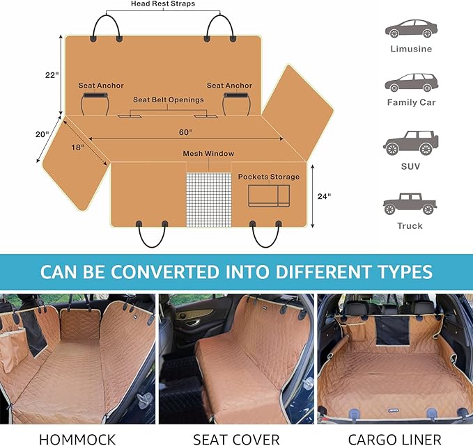 Lassie Truck Dog Car Seat Covers Back Seat 2 Dog F150 F250 F450 Silverado