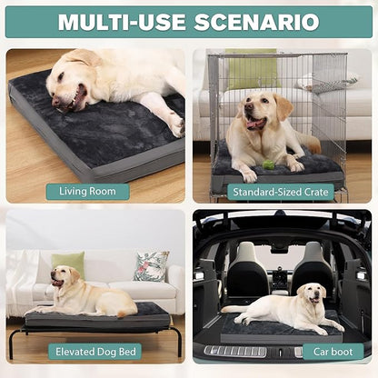 Vonabem Waterproof Dog Beds for XL Large Dogs 36"x27", Gray