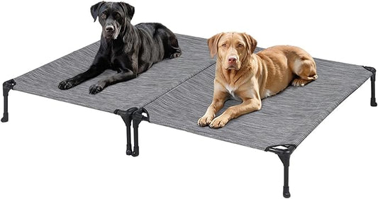 Veehoo 2 Pack Raised Dog Bed 42" x 30", Black CWC1803-L