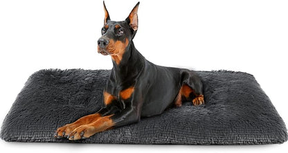 Dog Crate Pad Ultra Soft Dog Bed Mat Washable Pet Kennel Bed with Non-Slip Bottom Fluffy Plush Sleeping Mat for Large Medium Small Dogs 47 x 29 Inch