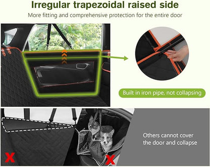 Pecute Back Seat Extender for Dogs Hard Bottom