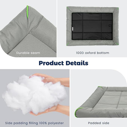 Miguel 900D Oxford Outdoor Waterproof Dog Crate Bed 36inch, Gray