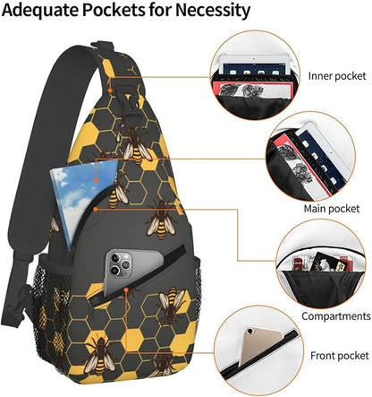 Stylish Sling Bag for Women Men Casual Backpack Crossbody Chest Shoulder Bag Gym Sports Travel Hiking Daypack