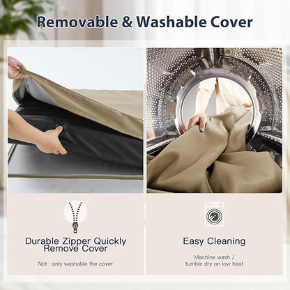 BFPETHOME Outdoor Dog Beds for Large Dogs (47 x 29in, Beige)