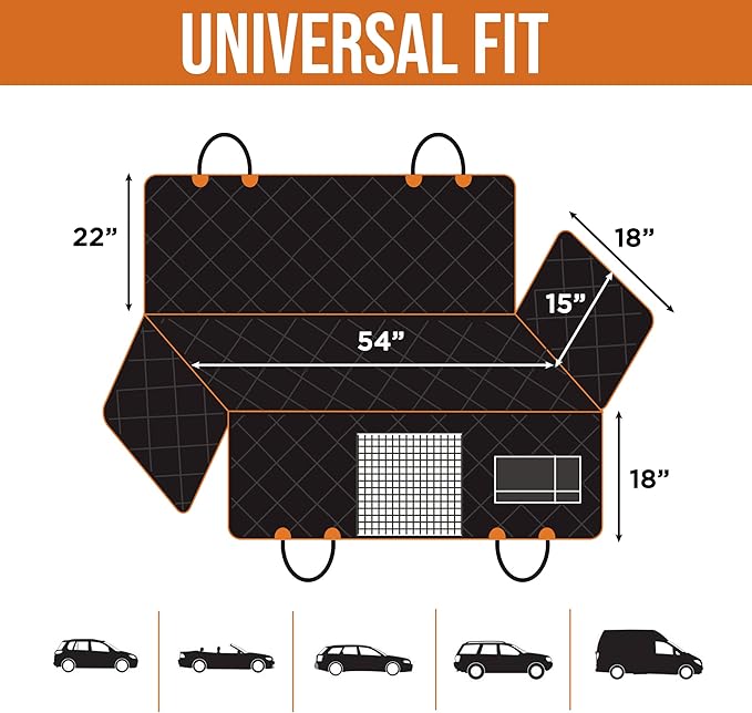 ASHLEY MADDEN Premium Back Seat Extender 100% Waterproof