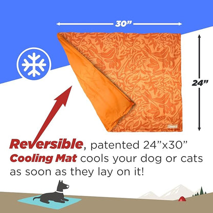 Coleman Medium Coral Botanical Pattern Reversible Cooling Mat 24” x 30”