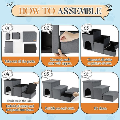 Dog Stairs for Small Dogs 22 inches(3