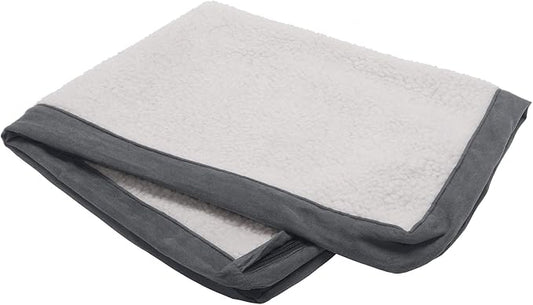 Furhaven Replacement Dog Bed Cover Sherpa & Suede Mattress, Machine Washable - Gray, Jumbo (X-Large)