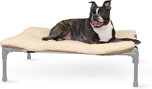 K&H Pet Products Original Dog Cot Microfleece Pad for Outdoor Raised Dog Bed 32 X 25 Inches