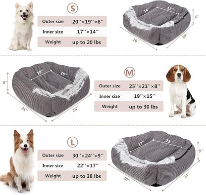 MIXJOY Dog Beds for Large Medium Small Dogs (30 inches,